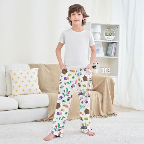Boys' Pants Fish Snail Turtle Sea Animal Long Bottoms Jogger Pants Elastic Waist Trousers with Pockets S-XL3