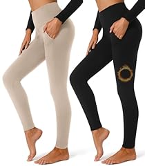 Black,light Khaki(2 Pack Fleece With Pockets)