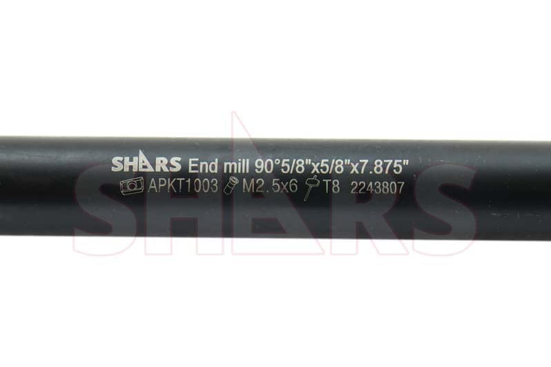 Image of Shars CNC 5 /8 x 7-7 /8 inch 90 Indexable End Mill with 2 PCS APKT 1003 Insert NEW 404-2857W+404-6960(2) P[