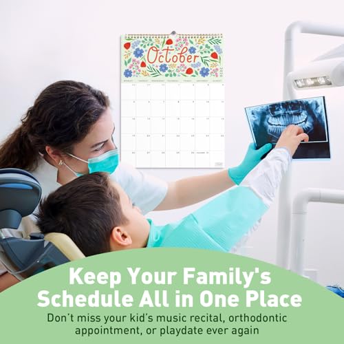 S&O Five Color Floral Wall Calendar from January 2026-June 2027 - Tear-Off Monthly Calendar - 18 Month Academic Wall Planner - Hanging Organizer to Track Anniversaries & Appointments - 13.5"x10.5”in - Image 5