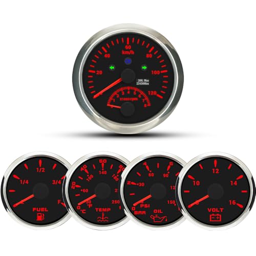 Tacómetro 120 K y velocímetro GPS para camiones indicador de nivel combustible 12V barco