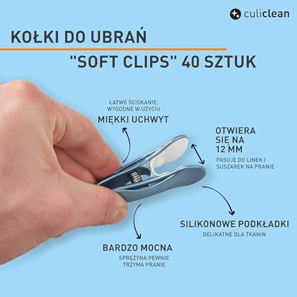 culiclean Soft Clips 40 шт. цвет ультимейт серо-белый клипсы прищепки для одежды премиум-класса прищепки для белья