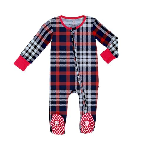 Image of Bums & Roses Bamboo Baby Footies | Soft Spandex and Viscose from Bamboo | Two-way Zipper for Easy Change
