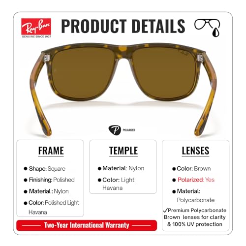 Image of Ray-Ban RB4147 BOYFRIEND Square Shaped Sunglasses for Men with Official RAYBAN Eyewear Kit