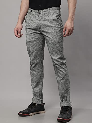 Image of Majestic Man Men's Slim Fit Mid Rise Casual Comfortable Trousers