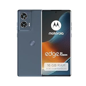 Motorola Moto Edge50 Fusion Smartphone (6,7''-FHD+-pOLED-Display,5... GB,5000 mAh, inkl. 68W-Ladegerät, Android 14) Forest Blue,inkl. Schutzcover+Handyhalterung