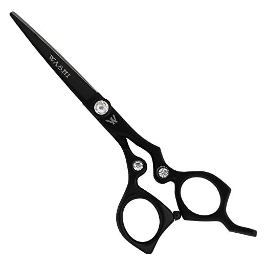 Washi Beauty Black Diamond Ice Shear Scissor 5.5/6.0 Professional Hair Tools 440C (5.5)