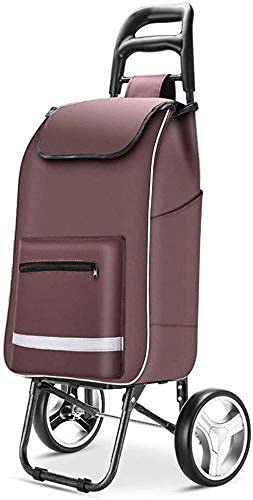 QHYTL Einkaufstrolley Multifunktions-Einkaufswagen Klappbarer tragbarer Faltbarer Allzweckwagen mit Rädern Trolley…