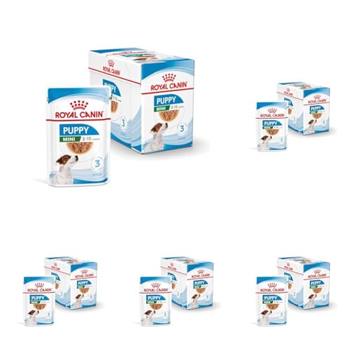 Image of Royal Canin Mini Puppy Food, 85 Grams, Pack of 50 Sachet, Wet Food, Supports Immune System, Brain Development & Digestive Health