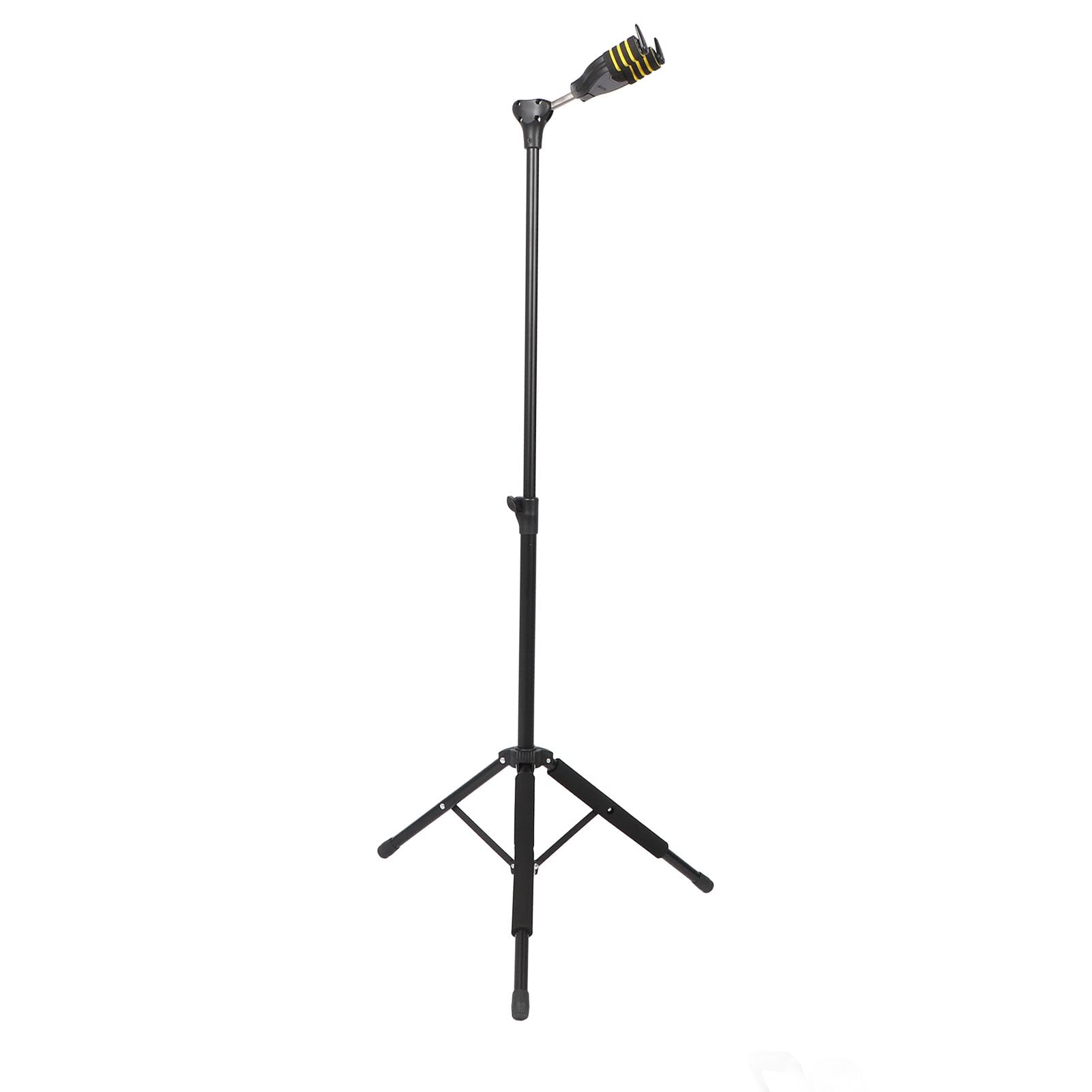 Eujgoov Regulowany Przenośny Stojak na Gitarę System Automatycznej Blokady Składany Statyw z regulacją Wysokości do Gitar, Basów, Ukulele, Stojaka Podłogowego, Metalu Odpornego na