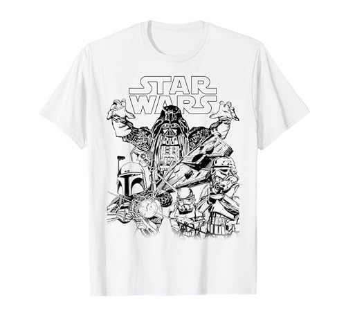T-shirt Star Wars Imperial Soldiers Outline avec sérigraphie haute précision et finitions soignées