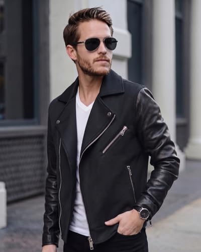 Image of THE MEN THING 2173 STEALTH PILOT - Aviator Style - HD Polarised Sunglasses for Men - UV400 Protection, Stainless Steel Frame