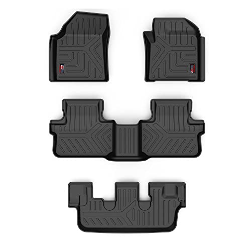 Image of GFX TPV Premium 3D Life Long Car Floor Mats Compatible with TATA Safari 2021 Onward (Manual) (7 Seater)