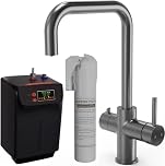 Gun Metal 4 in 1 Instant Boiling Water Kitchen Tap, Tank and Filter
