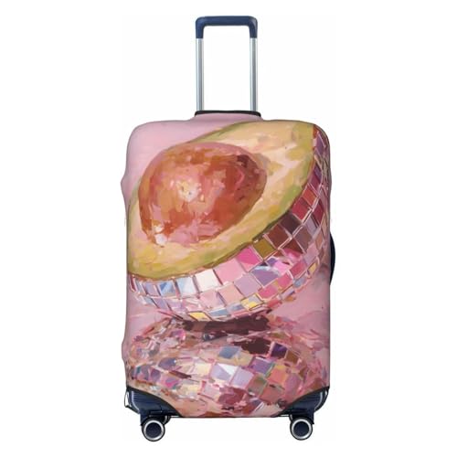 Half Of Avocado Disco Ball Elastic Travel Luggage Covers Dustproof Scratch-Resistant Suitcase Protector Fit 22-24 Inch