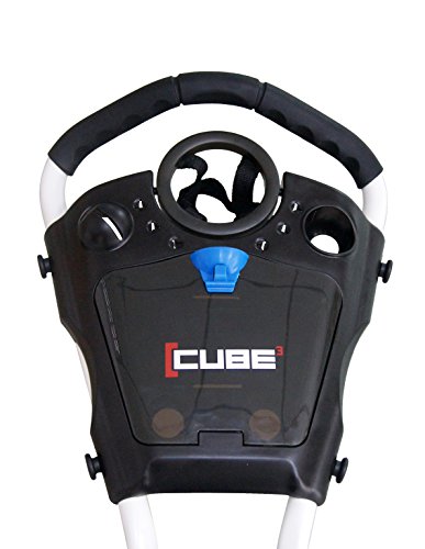 Cube Cart 3 Wheel Push Pull Golf Cart - Two Step Open/Close - Smallest Folding Lightweight Golf Cart In The World - Choose Color! (White/Blue) #TOP6