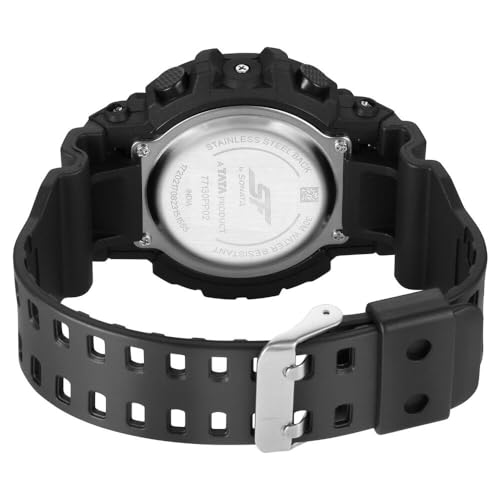 Image of SF Sporty Digital Black Dial Polyurethane Strap Watch for Men-77130PP03W /NT77130PP03W