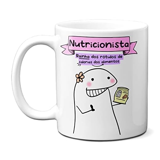 Caneca Nutricionista Rainha De Rótulos De Calorias Alimentos (Branca)