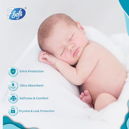Image of 7 Soft Pull Up Dry Pants Diaper, Large (L) 8-14 kg, 30 Count - Baby Diaper Pants with Locking System, Up to 12 Hours Protection, Easy Wear Pull-Up