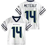Outerstuff DK Metcalf Seattle Seahawks #14 White Kids Youth 8-20 Alternate Away Player Jersey (14-16)