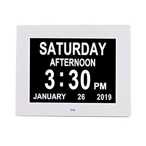 Preisvergleich Produktbild KUOZEN projektionswecker Funk mit netzteil digital wecker Tischuhr Projektionswecker Radiowecker betupfen Digitalwecker am Bett Bad Uhr Kinderwecker White