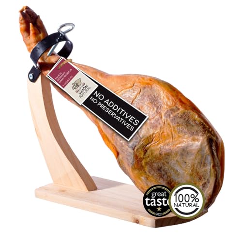Award-Winning Serrano Ham Leg with Stand | Whole Paleta Shoulder 4-4.5kg | Authentic Spanish Jamon | 100% Natural