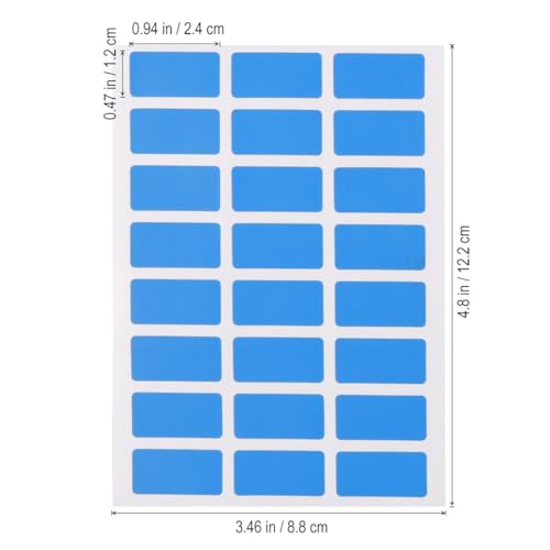 HOMSFOU 6個 袋長方形自己粘着ラベルシール 名札用カラーコードステッカー オフィス家学校用整理識別タグ