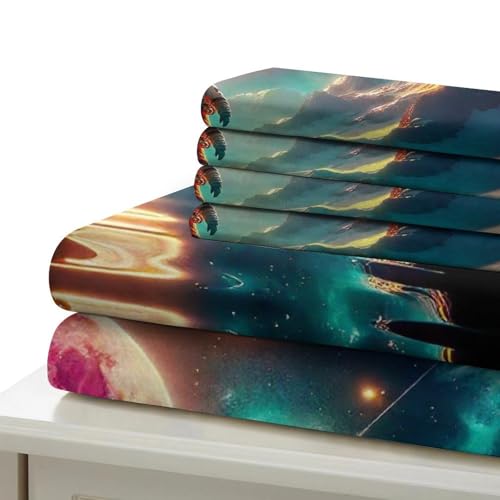 Linge de lit astronaute impression 3D haute définition en microfibre douce durable - 5
