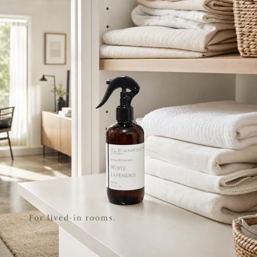 Image of White Lavender Room Freshener Spray - 300 ml, Long Lasting Plant-Derived Home Fragrance, Natural Lavender Mist for Bedroom, Living Room, Bathroom, Free from Harsh Chemicals