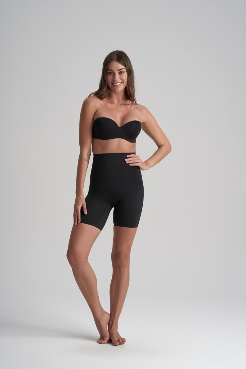 Bye Bra - Reggiseno Fascia Push-up progressivo Strapless, Nero , S