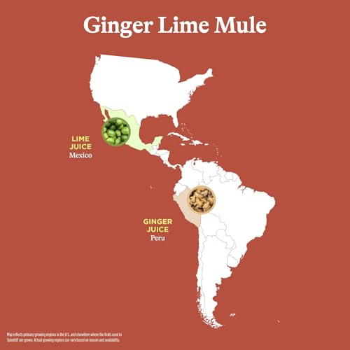 Image of Spindrift Sparkling Water, Ginger Lime Mule Flavored, Made with Real Squeezed Fruit, 12 Fl Oz Cans, Pack of 24 (Only 11 Calories per Can)