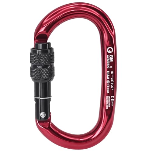 GM CLIMBING UIAA CE�F�� 24kN ���b�L���O�J���r�i �I�[�o���^ �q��@���̃A���~�� �o�R �N���C�~���O �r���C �A�[�{���X�g �c���[�N���C�~���O 3��ރ��b�N���� �X�N�����[���b�N 1����