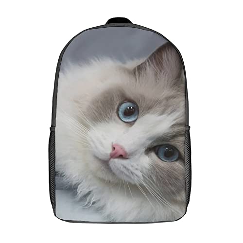 Sac à dos chat 17 pouces unisexe pour enfants et adultes