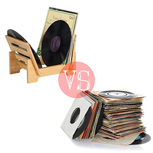 UNHO Rangement Vinyle, Support de Disque Vinyle en Bambou Stockage de 50 Albums Vinyle 33 Tours et 45 Tours Porte Revues… - Les Beatles, Paul McCartney, John Lennon, RIngo Starr, George Harrison UNHO Rangement Vinyle, Support de Disque Vinyle en Bambou Stockage de 50 Albums Vinyle 33 Tours et 45 Tours Porte Revues… – Image 3