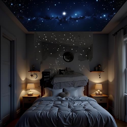 407 piezas de calcomanías luminosas para pared y techo miniatura 5