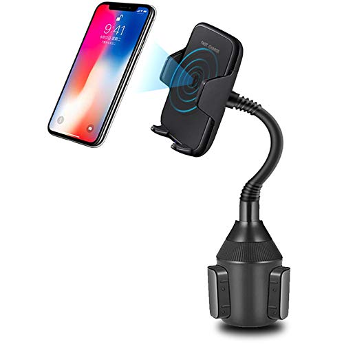 Ruiyue Wireless Charger Car Mount, Automatic 10W Cup Holder Qi Charger, Wireless Fast Charging Air Vent Phone Mount Compatible with iPhone Xs MAX/XR/XS/X/8/8 Plus, Samsung Galaxy Note 9/S9/S8 and More