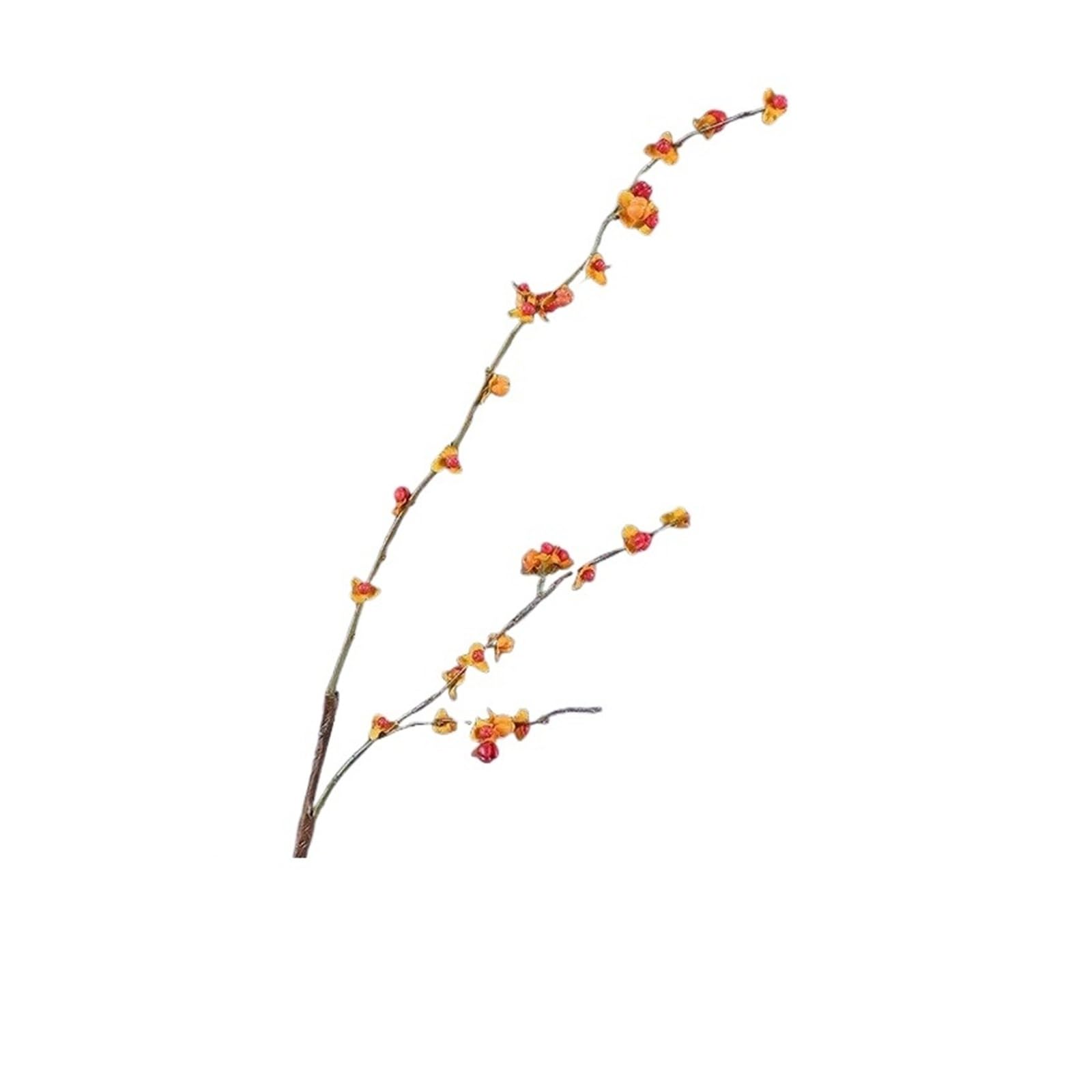 HamPaesk 5PCS Plastic Artificial Plant Fake Flower Garden Decorative Simulation Decoration(Small branch)