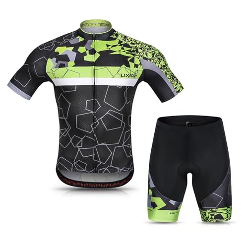 Maillot de cyclisme respirant pour homme et short rembourré de gel