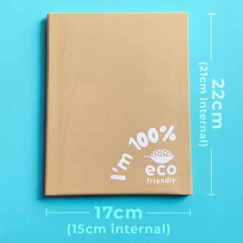 Simplelifeco Gepolsterte Briefumschläge (Größe: 17 x 22cm) FSC-zertifizierte, umweltfreundliche gepolsterte Versandumschläge aus Papier. 100% recycelbare Umschläge mit Selbstklebeverschluss. 25 Stück
