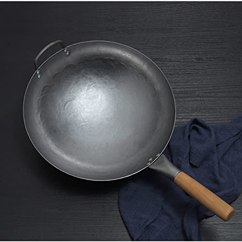 Wok Tradicional Chino de Acero al Carbono Forjado miniatura 3