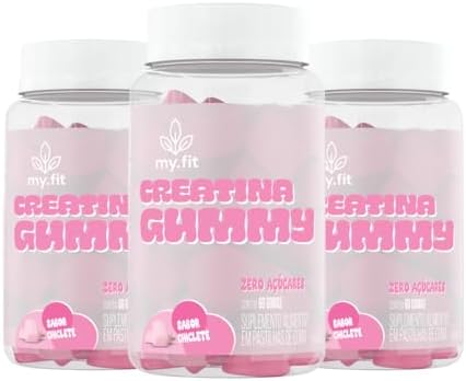 Kit 3x Creatina Gummy, Sabor Chiclete (180 Gomas) 3g de Creatina ...
