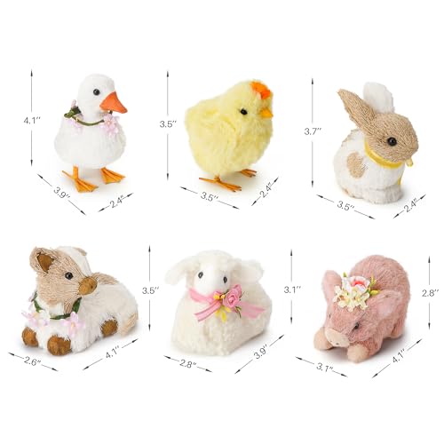 Naturevibefarmanimalseasterdecorsetof6sisalanimalseasterfigurineswspringdecorfloweringiftboxeasterornamentssetincludeseasterbunnydecorchicks Urban Country Home Decor Nature vibe farm animals easter decorset of 6 sisal animals easter figurines w spring decor flower in gift box easter ornaments set includes easter bunny decor chicks urban country home decor