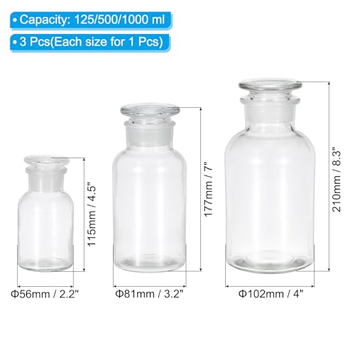 Flacon en verre rodé de qualité supérieure PATIKIL 1000ml - 3