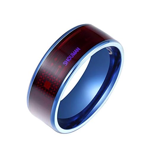 Odetina NFC oura Ring Smart Ring Wearable Technology Unisex Phone Smart Accessories Heartbeat Rings for Couples (Blue12)