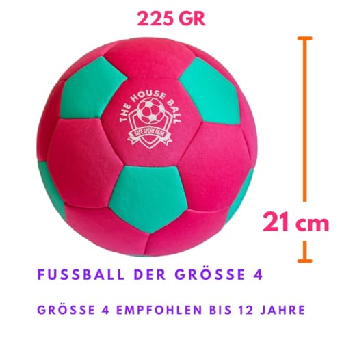 Safe Sport Gear - Der House Ball – Originaler Weicher Softball Fußball Größe 4, Perfekter Softball Kinder, Indoor Fußball für Kinder & Jugendliche, Lustiger, Hochwertiger - The House Ball