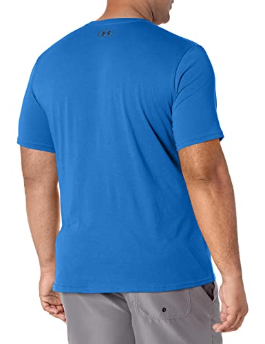 Image of Under Armour Sportstyle Left Chest Short Sleeve T-Shirt, Brilliant Blue (787) /Black, X-Small