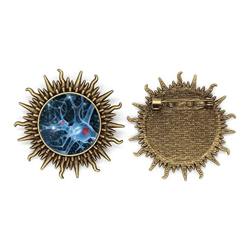 Broche neurone en métal, cadeau original pour médecin et étudiant en science