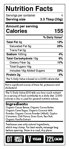 Treehouse Originals Organic Hot Chocolate | 72% Cacao Peruvian Dark Chocolate | Gluten-Free, Soy-Free, Hot Cocoa Mix | 1.2 Oz (Spiced, 10 Pack) #TOP5