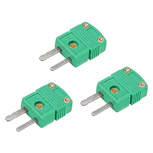 Sourcing Map 3Stk K Typ Thermoelementstecker Grün