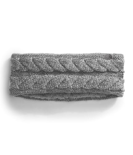 The North Face Women's Oh Mega Headband | Winter Ear Warmer with Soft Cable Knit Texture & Fleece Lining, TNF Medium Grey Heather, One Size